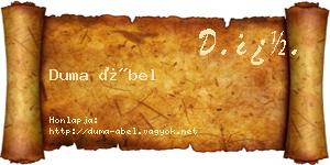 Duma Ábel névjegykártya